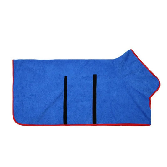 Quick-Dry Microfibre Pet Bathrobe – Absorbent Dog & Cat Drying Towel Robe