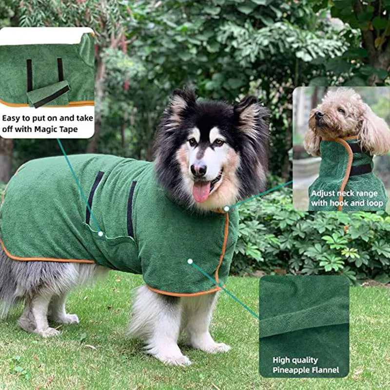 Quick-Dry Pet Bathrobe
