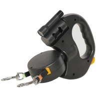 Retractable Double Dog Leash – Dual Lead for Two Dogs with ABS Handle